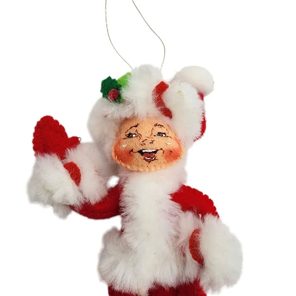 Annalee 2008 Peppermint Twist Elf Ornament 5